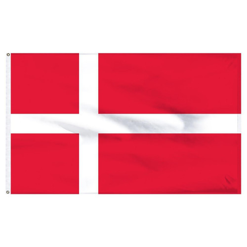 Denmark 5' x 8' Outdoor Nylon Flag Denmark 5' x 8' Outdoor Nylon Flag