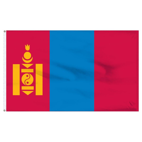 Mongolia 5' x 8' Outdoor Nylon Flag Mongolia 5' x 8' Outdoor Nylon Flag