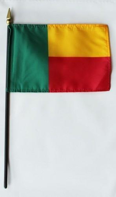 Benin 4" x 6" Mounted Flags Benin 4" x 6" Mounted Flags