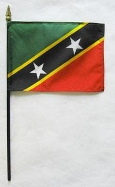 Saint Kitts-Nevis 4" x 6" Mounted Flags Saint Kitts-Nevis 4" x 6" Mounted Flags
