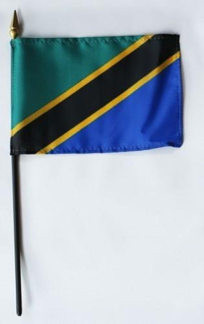 Tanzania 4" x 6" Mounted Flags Tanzania 4" x 6" Mounted Flags