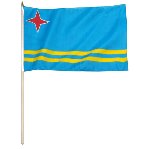 Aruba 12" x 18" Mounted Flag