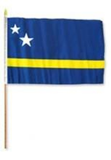 Curacao 12" x 18" Mounted Flag Curacao 12" x 18" Mounted Flag