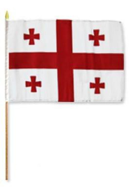 Georgia Republic 12" x 18" Mounted Flag Georgia Republic 12" x 18" Mounted Flag