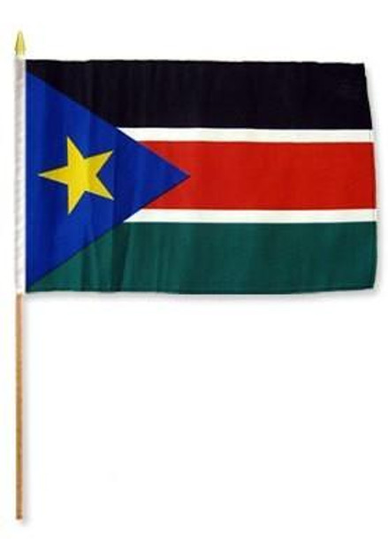 South Sudan 12" x 18" Mounted Flag