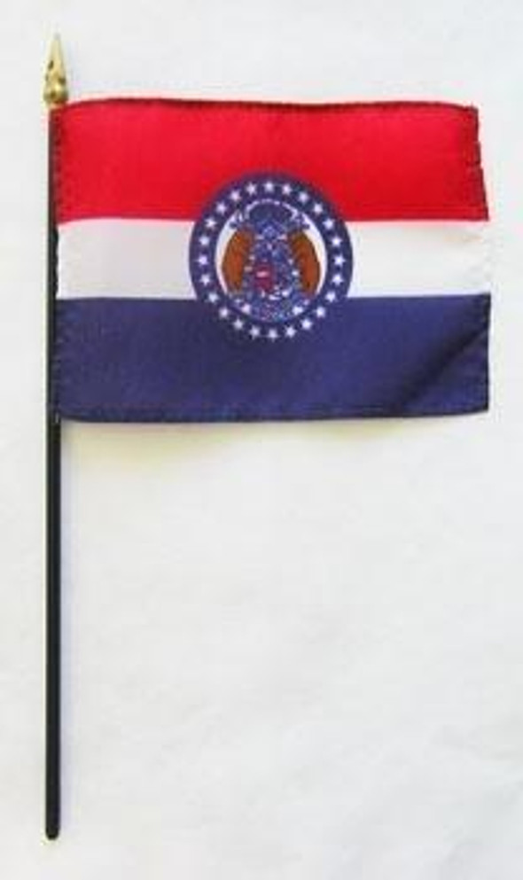 Missouri 4" x 6" Mounted Flags
