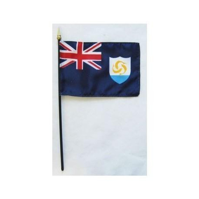 Anguilla 4" x 6" Mounted Flags