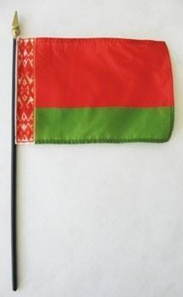 Belarus 4" x 6" Mounted Flags