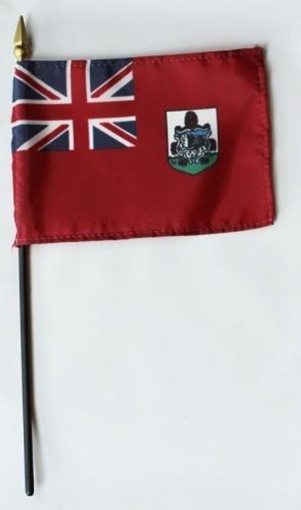 Bermuda 4" x 6" Mounted Flags