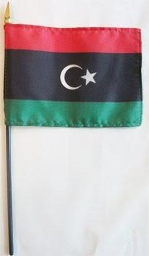 Libya 4" x 6" Mounted Flags