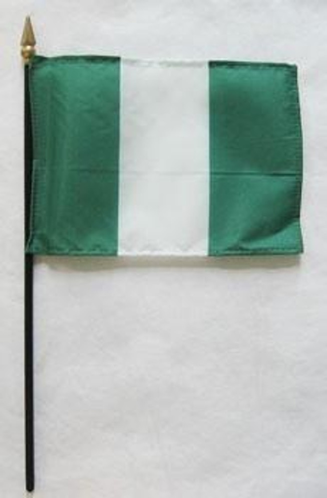 Nigeria 4" x 6" Mounted Flags