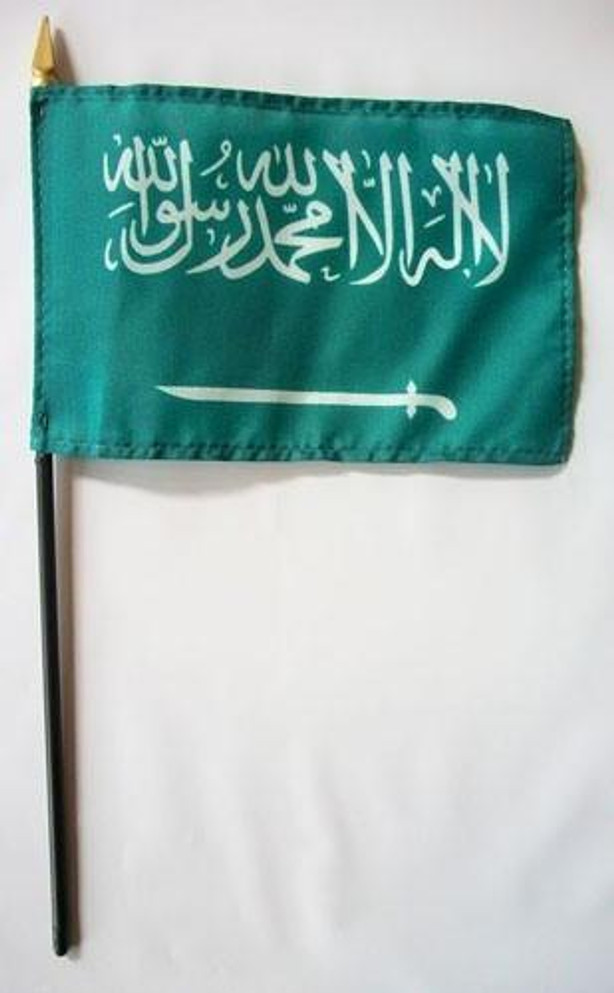 Saudi Arabia 4" x 6" Mounted Flags