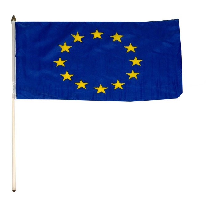 European Union 12" x 18" Mounted Flag