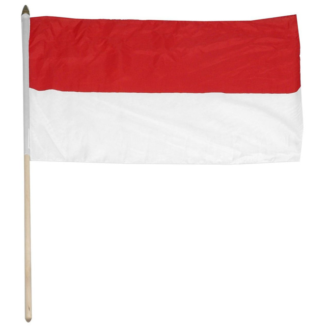 Indonesia 12" x 18" Mounted Flag