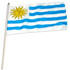 Uruguay 12" x 18" Mounted Flag