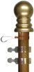 5 ' Wood Grain Aluminum Anti-Furl Rotating Pole