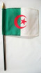 Algeria 4" x 6" Mounted Flags