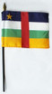 Central African Rep 4" x 6" Mounted Flags