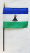 Lesotho 4" x 6" Mounted Flags