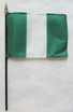 Nigeria 4" x 6" Mounted Flags