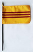 South Vietnam 4" x 6" Mounted Flags