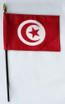 Tunisia 4" x 6" Mounted Flags