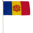 Andorra 12" x 18" Mounted Flag