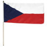 Czech Republic 12" x 18" Mounted Flag
