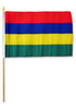 Mauritius 12" x 18" Mounted Flag