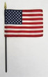 United States 4" x 6" Mounted Flags