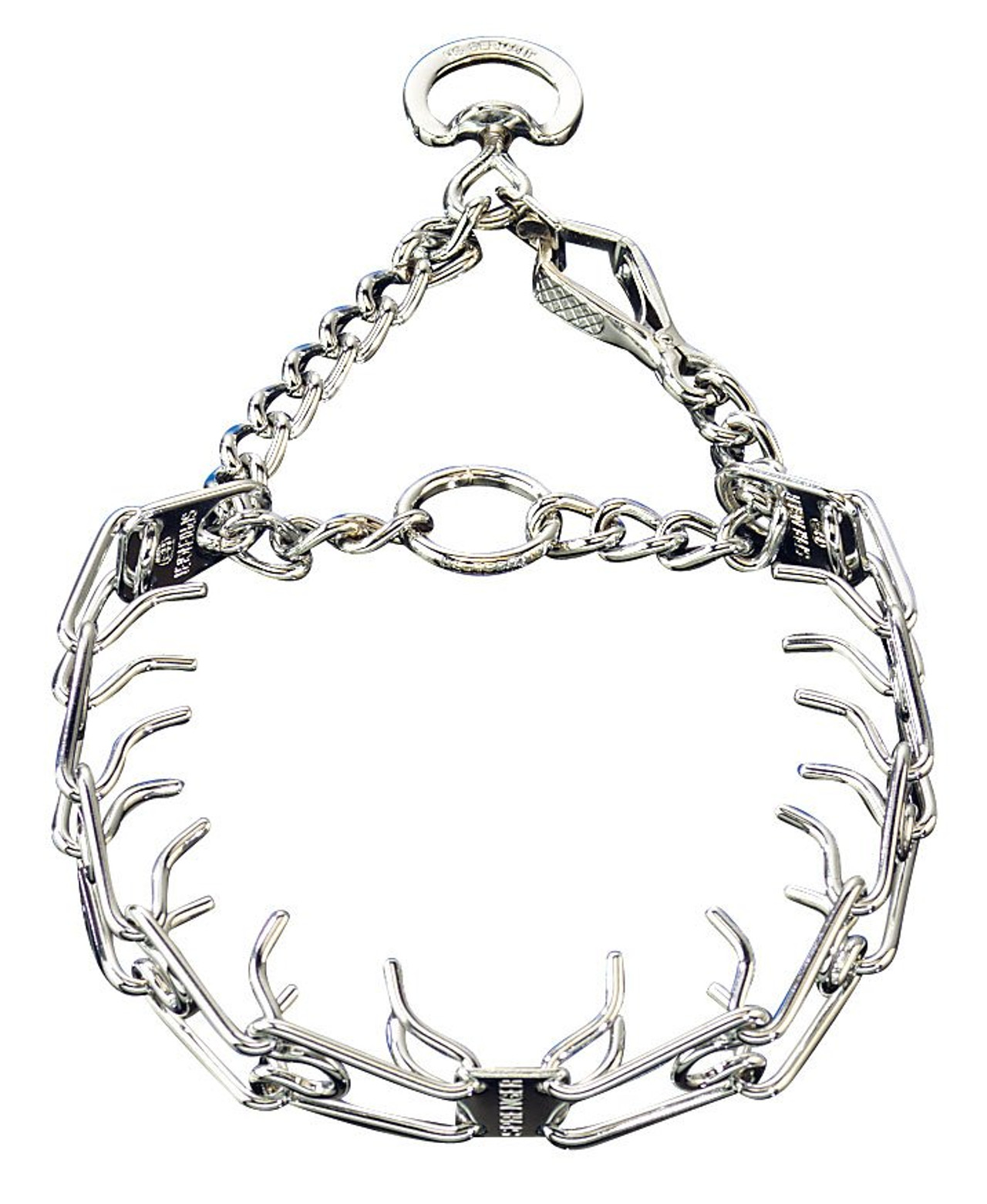 Herm Sprenger Quick Release ChromePlated German Steel Pinch Collars with Swivel
