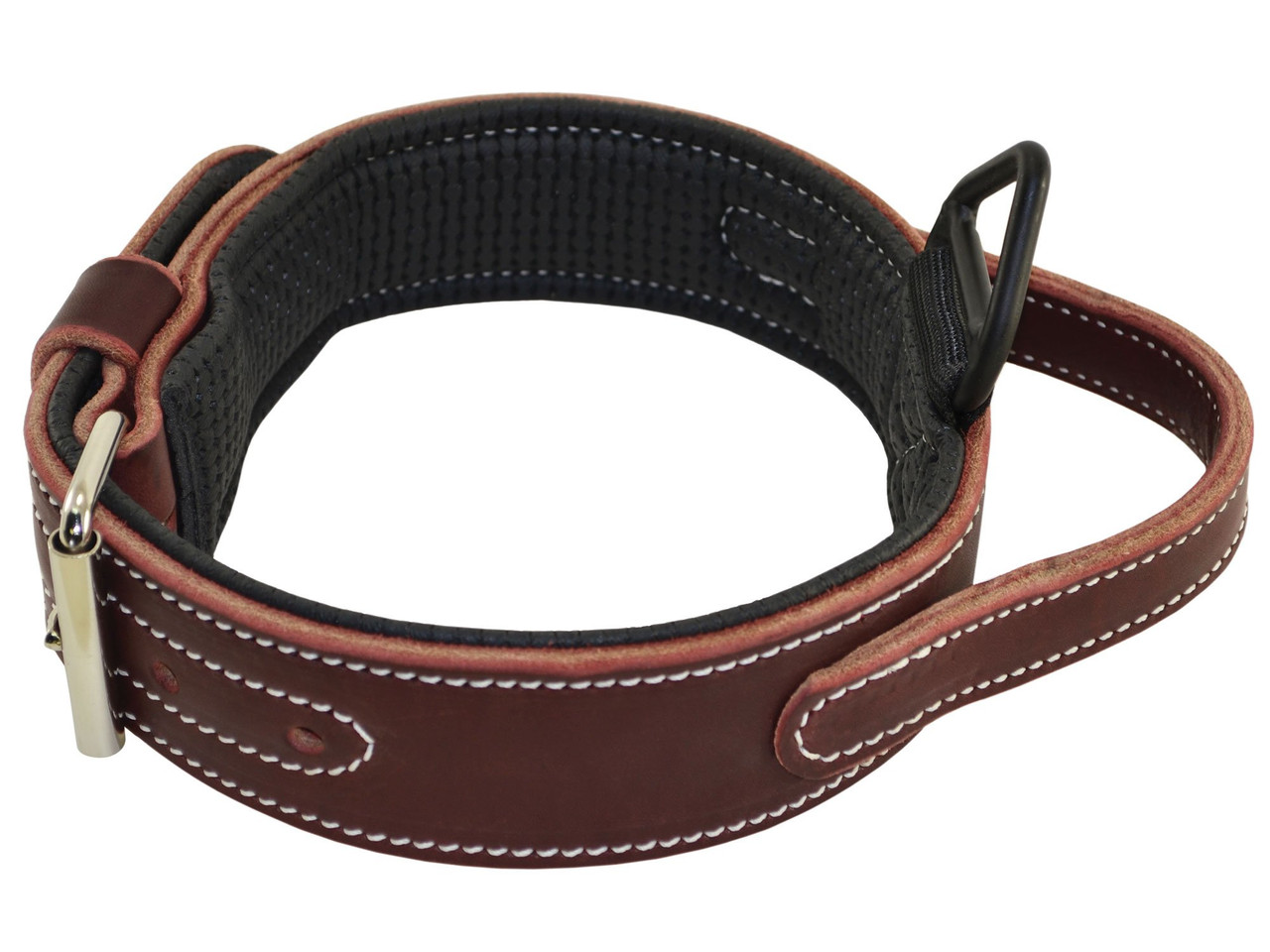 leather collar with handle