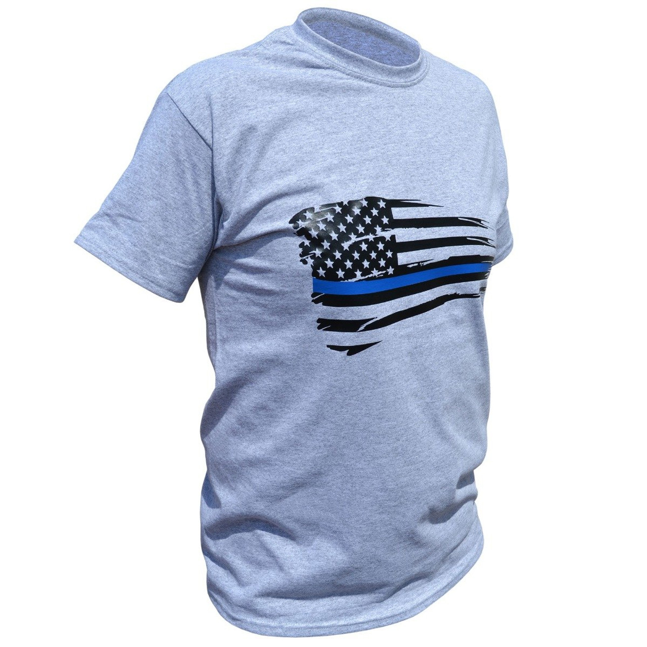 Blue Line Flag T-Shirt | Police T-Shirt Designs - Ray Allen Manufacturing