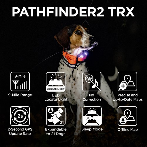 Dogtra Pathfinder2 TRX GPS Collar | Tracking Only Dog Collar | 9
