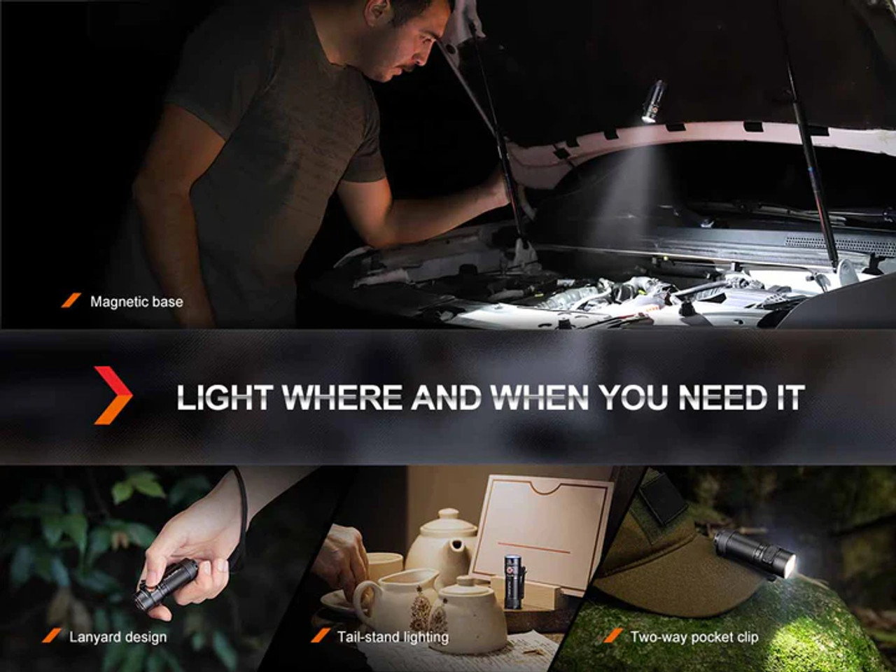✓ Fenix E18R EDC flashlight  Linterna EDC Recargable 