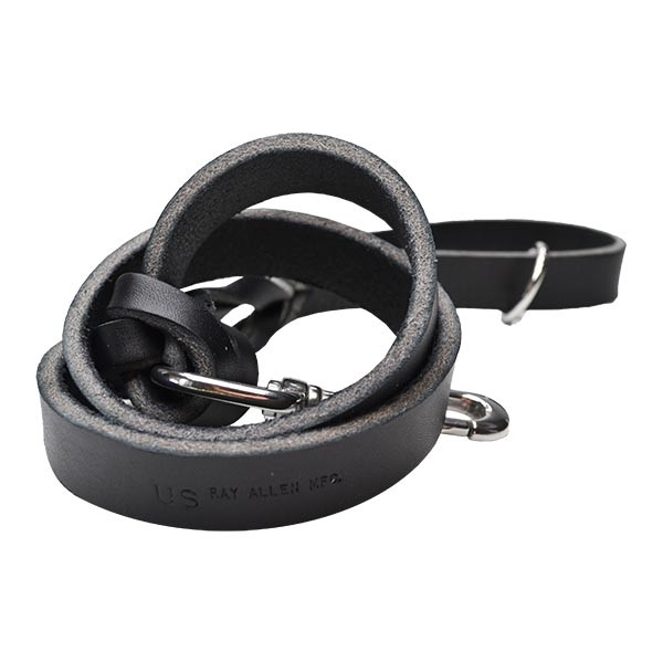 Waitst Leads Tac-Black Leather Waist Leads | Waist Leash for Dogs - Ray Allen ...