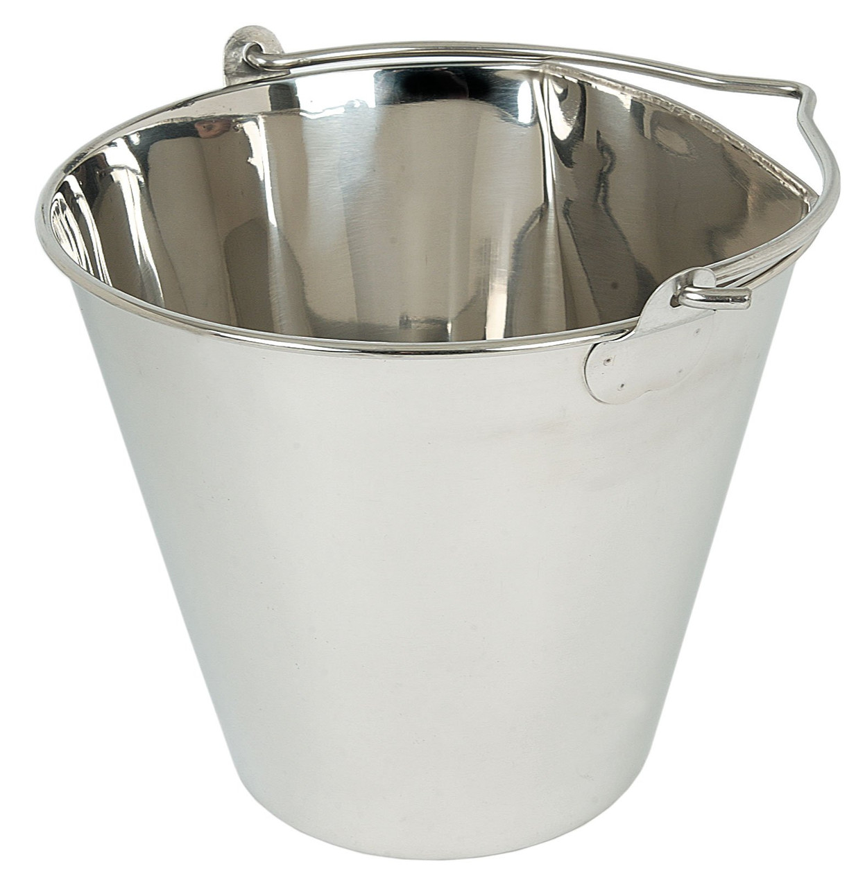 Stainless Steel Flat Sided Pail Dog Kennel Feeder Bowl