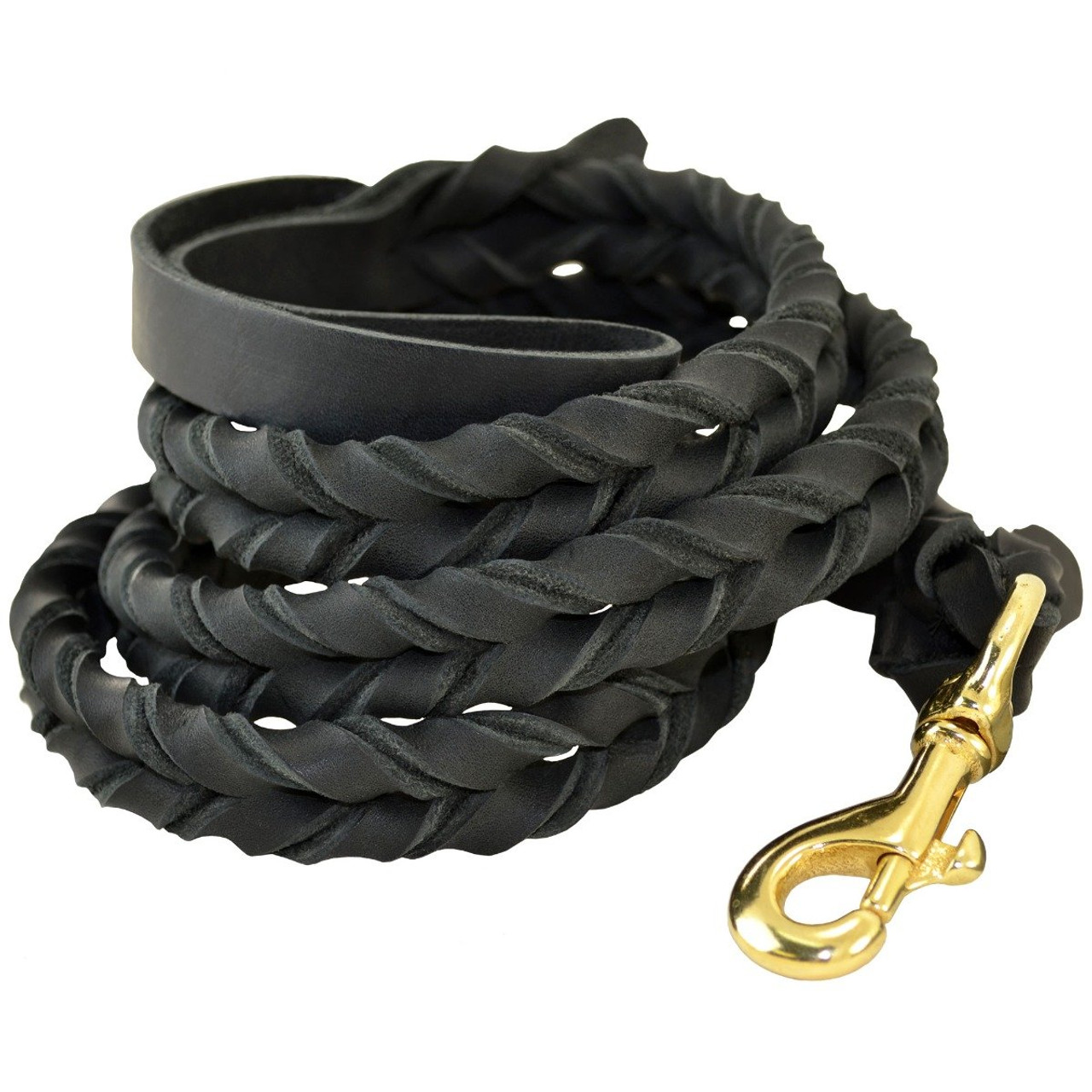 Deluxe Full-Braided Leather Dog Leash - Ray Allen Manufacturing