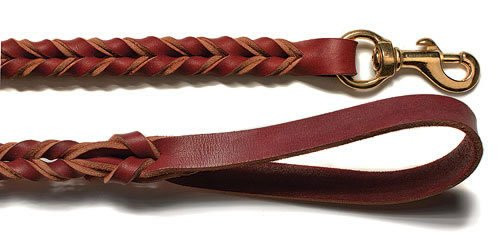 Deluxe Full-Braided Leather Dog Leash - Ray Allen Manufacturing