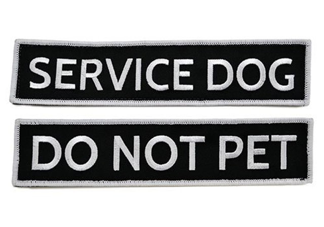 Yellow Please Do Not Pet Dog Patch With VELCRO® Brand Hook Option