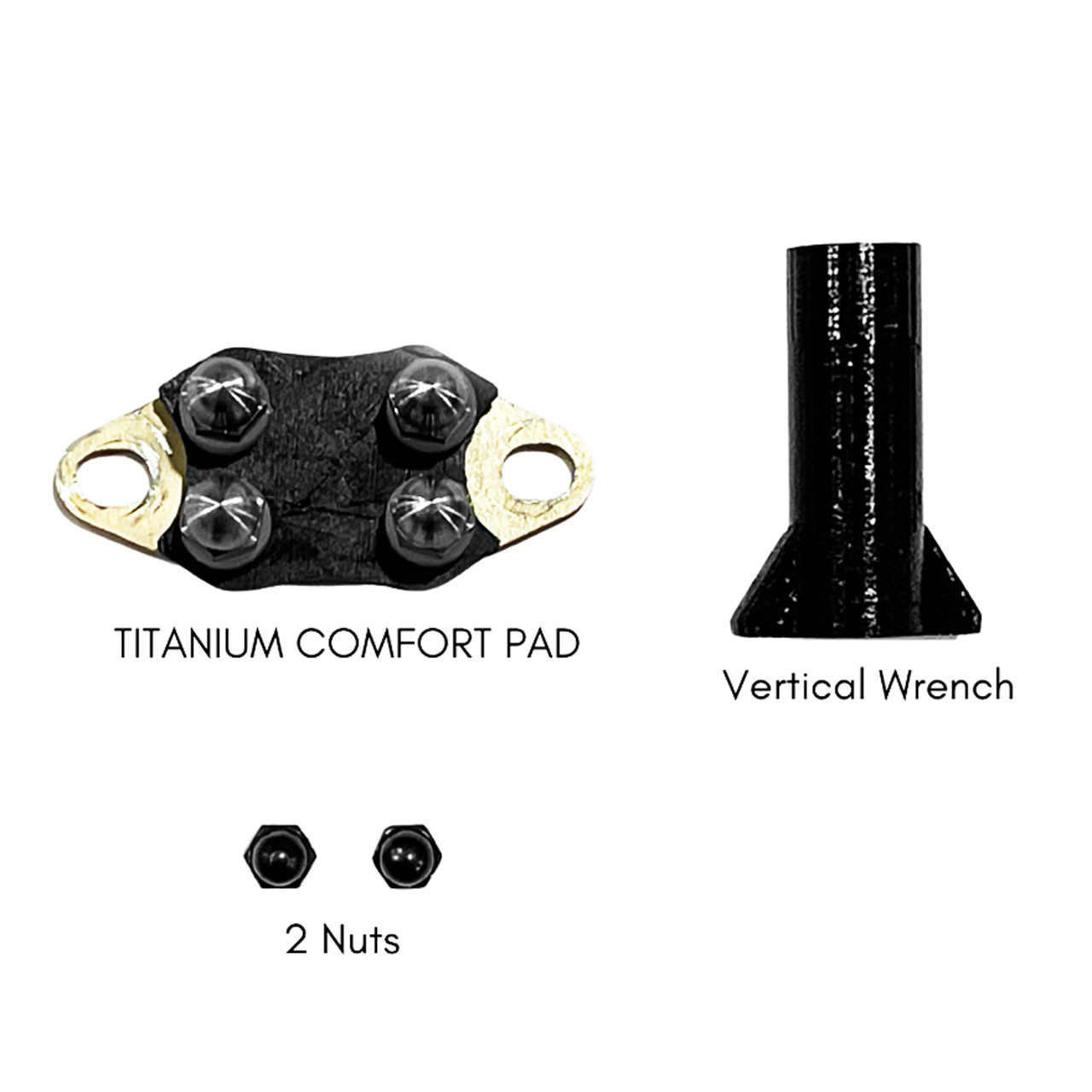 Dogtra Contact Points Set - 2 Stainless Steel Female 1 Inch Tips For Dog Training Collars