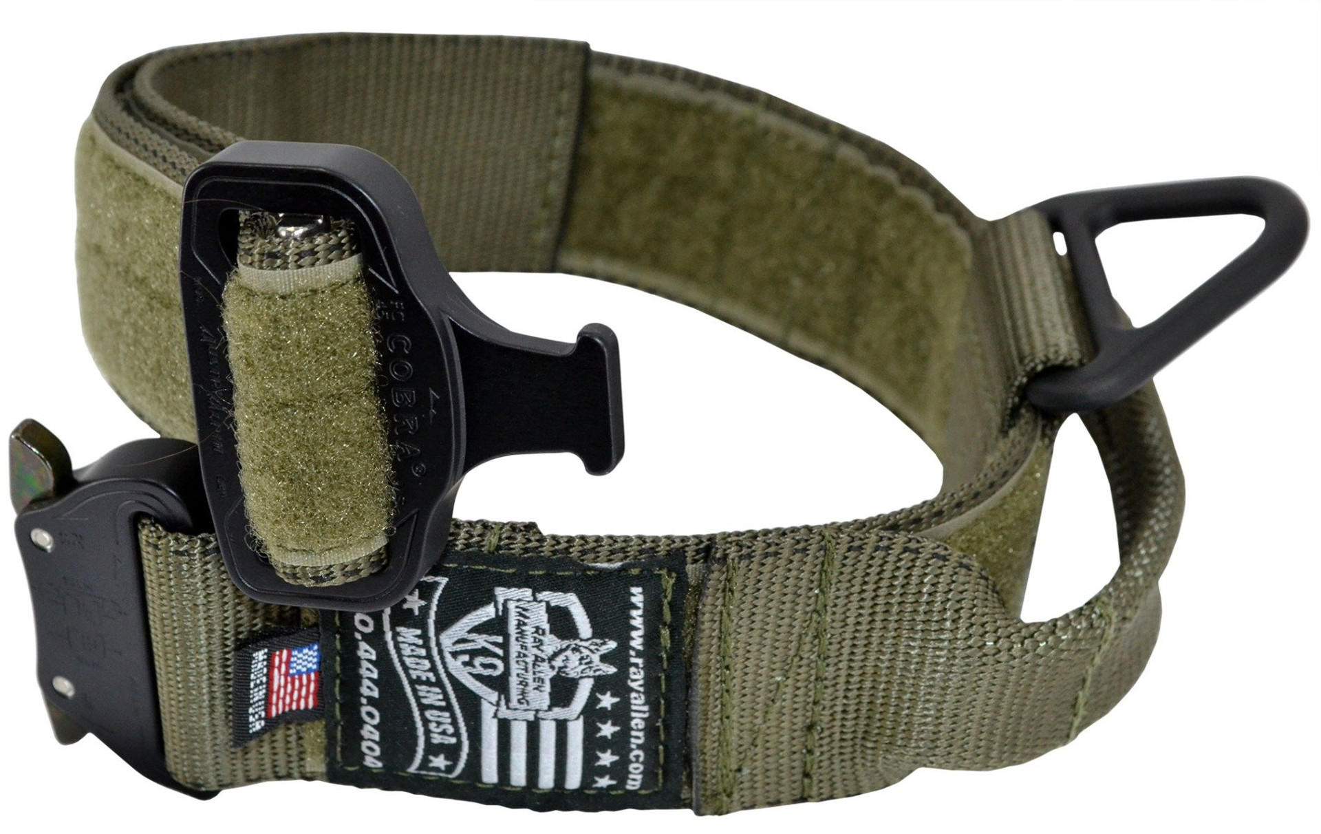 Cobra Buckle Dog Collar with Handle Ray Allen Manufacturing