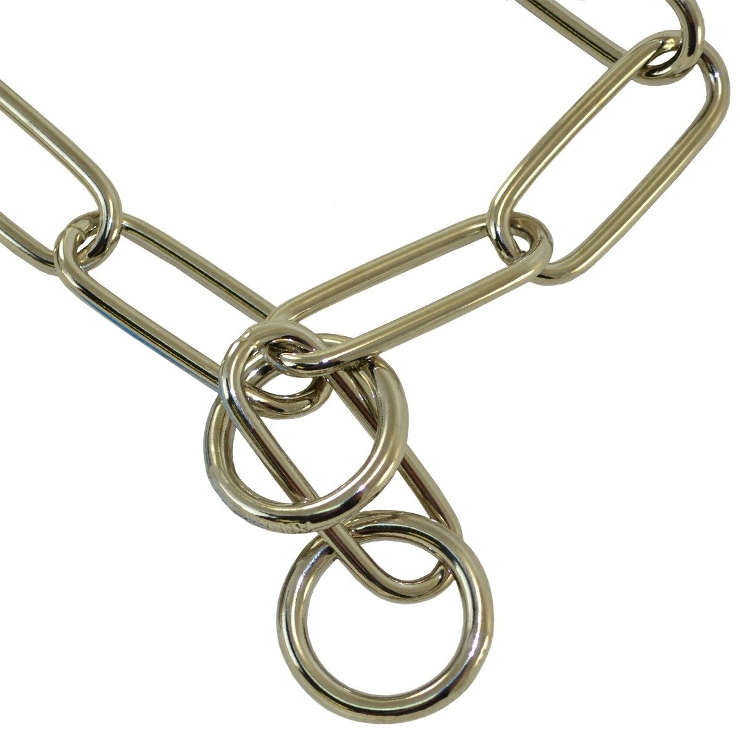 Herm Sprenger 4mm Fur Saver Long Link ChromePlated Steel Choke Chain