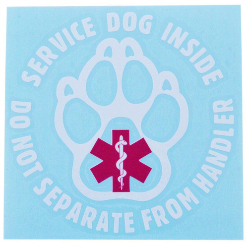 Service Dog Inside Paw Decal