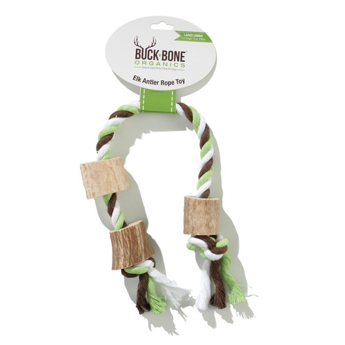 Buck Bone Antler Rope Toy main BUB-ARTM,BUB-ARTL