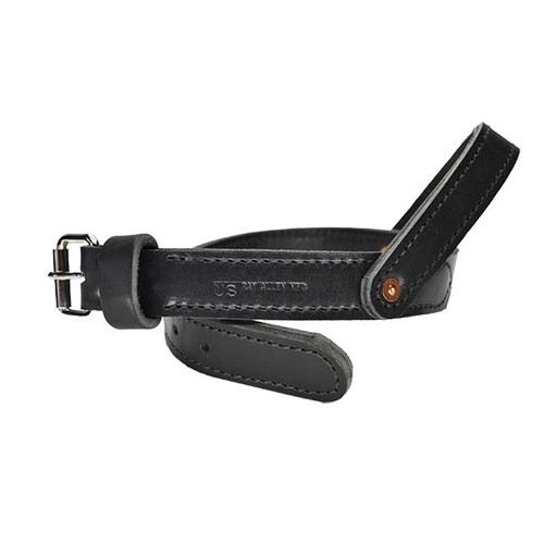 Tac-Black Leather Agitation Collar With Handle