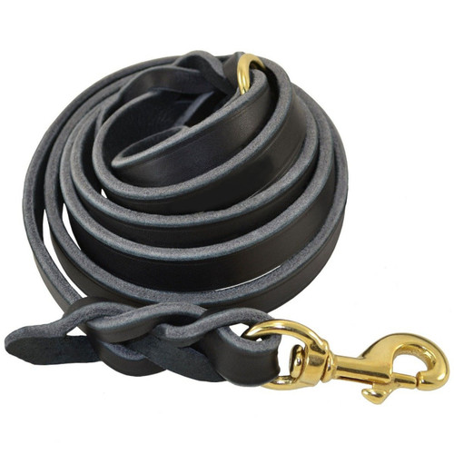Braided Leather Leash with O-Ring main 322232R-BLA,322242R-BLA,322252R-BLA,322262R-BLA
