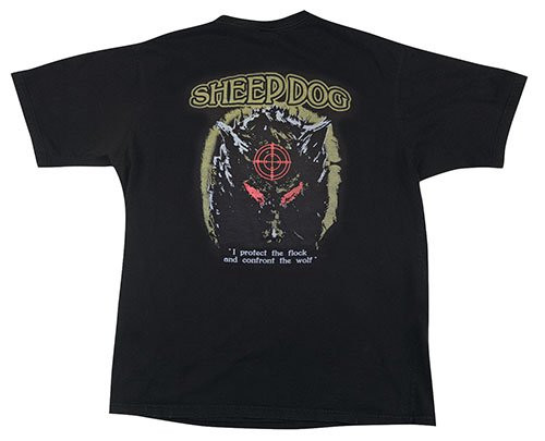 Sheep Dog Protects the Flock T-Shirt main TS1981-BLK-M,TS1981-BLK-L,TS1981-BLK-XL,TS1981-BLK-XXL