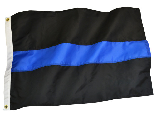 Thin Blue Line Polizeiflagge 7,6 X 12,7 Cm – Robuste US-Flagge Aus Nylon Mit Stickerei, Beidseitig Sichtbar