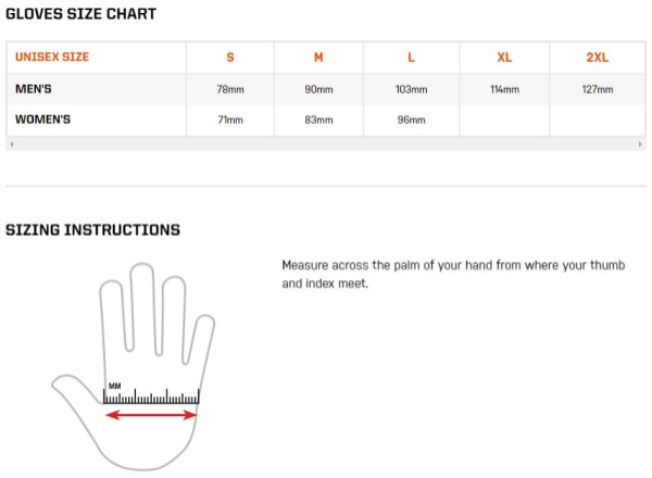 5.11 Tactical Glove Sizing Guide